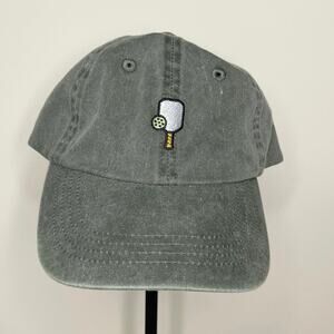 Port & Company Pickleball Hat Women's OS | Green Denim Adjustable Strap Cap NWT